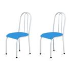 Kit 2 Cadeiras Baixas 0.104 Anatômica Branco/azul