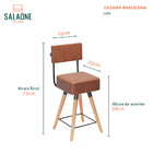 Kit 2 Cadeiras Barcelona Cor Café - Speciale Home