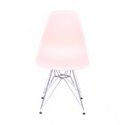 Kit 2 Cadeiras Base Cromada Dkr  Salmão