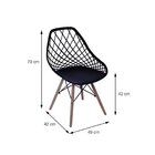 Kit 2 Cadeiras Base Madeira Kaila  Branca