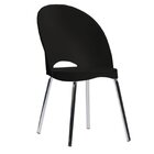 Kit 2 Cadeiras Base Tubular Fixa Boston Cromado/preto