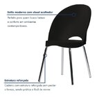 Kit 2 Cadeiras Base Tubular Fixa Boston Cromado/preto