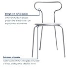 Kit 2 Cadeiras Base Tubular Fixa Fantasminha Chef Prata/branco