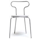 Kit 2 Cadeiras Base Tubular Fixa Fantasminha Chef Prata/branco