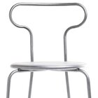 Kit 2 Cadeiras Base Tubular Fixa Fantasminha Chef Prata/branco