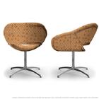 Kit 2 Cadeiras Beijo Colmeia Laranja E Marrom Poltrona Decora