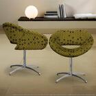 Kit 2 Cadeiras Beijo Colmeia Preto E Amarelo Poltrona Decorat