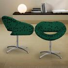 Kit 2 Cadeiras Beijo Colmeia Preto E Verde Poltrona Decorativ