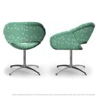 Kit 2 Cadeiras Beijo Colmeia Verde Poltrona Decorativa Com Ba