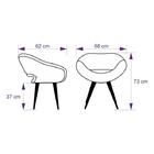 Kit 2 Cadeiras Beijo Floral Verde E Preto Poltrona Decorativa