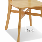 Kit 2 Cadeiras Bell Em Madeira Taeda - Natural