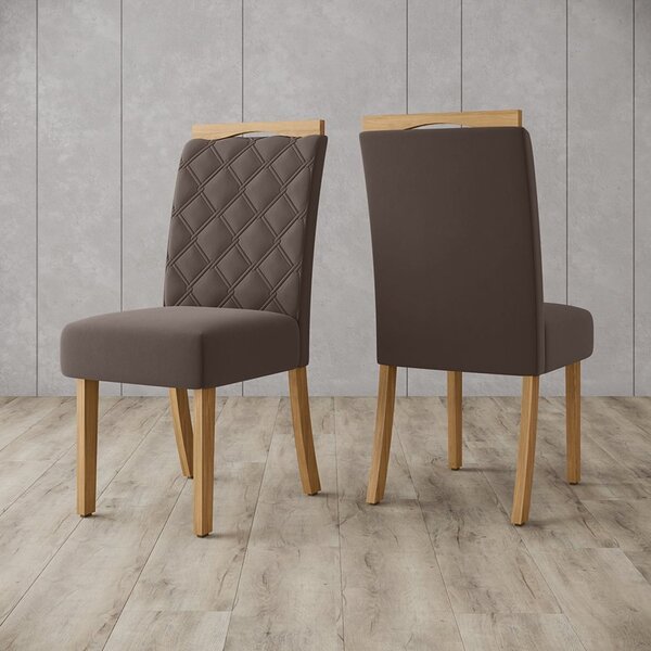 Kit 2 Cadeiras Bella Nature/marrom Expresso