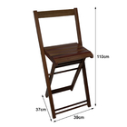 Kit 2 Cadeiras Bistrô Alta De Madeira Dobravel Robust Imbuia