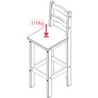 Kit 2 Cadeiras Bistrô Rústica Em Madeira Maciça - Natural