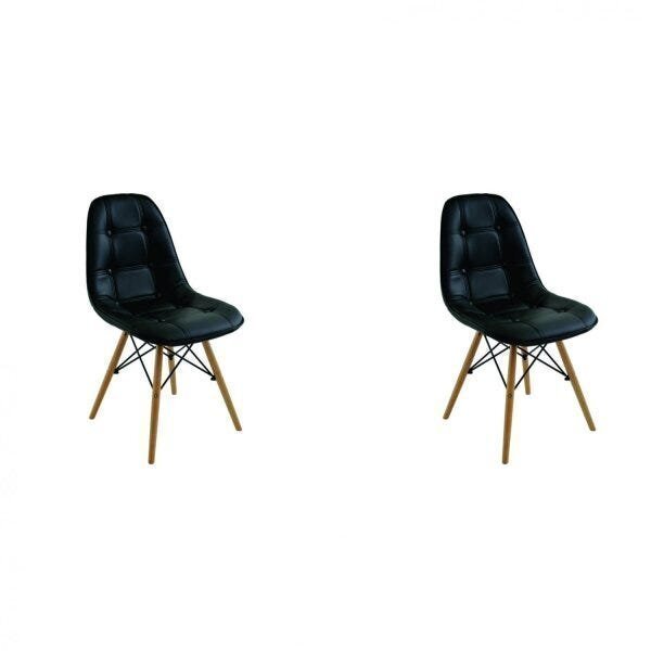Kit 2 Cadeiras Botone Eiffel  Preto