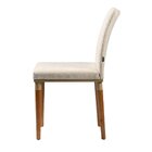 Kit 2 Cadeiras Bouclê E Pés Em Madeira Maciça Isa Bege/champa