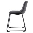 Kit 2 Cadeiras Bruna Rivatti Poliuretano (pu) Preta Pés Em Aço