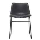 Kit 2 Cadeiras Bruna Rivatti Poliuretano (pu) Preta Pés Em Aço