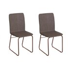 Kit 2 Cadeiras C-761  Marrom/rose