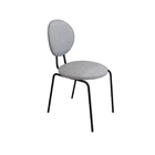 Kit 2 Cadeiras C/ Encosto Escritório Mesa Jantar Sofia - Cinz