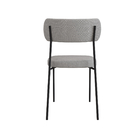 Kit 2 Cadeiras C/ Encosto Mesa Jantar 4 Pés Mila - Cinza Linh