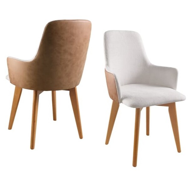 Kit 2 Cadeiras C Braço Em Madeira Maciça - Safira - Requinte