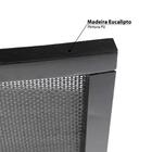 Kit 2 Cadeiras Cannes Com Encosto Em Tela E Estofada - Preto