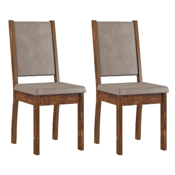 Kit 2 Cadeiras Capri Tecido Veludo  Rústico/caramelo