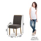 Kit 2 Cadeiras Carin Nature/marrom Expresso