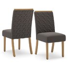 Kit 2 Cadeiras Carin Nature/marrom Expresso