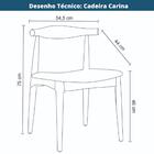 Kit 2 Cadeiras Carina Rivatti Revestimento Poliuretano (pu) P