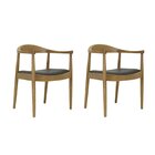 Kit 2 Cadeiras Carolina Madeira Natural