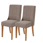 Kit 2 Cadeiras Celina - Lopas Suede Animale Bege-amendoa Clean