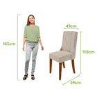 Kit 2 Cadeiras Celina - Lopas Veludo Liso Capuccino-frassino