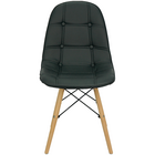 Kit 2 Cadeiras Charles Eames Botonê Eiffel Wood Estofada Cour