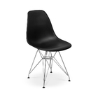 Kit 2 Cadeiras Charles Eames Eiffel Base Metal Preta