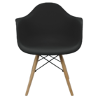 Kit 2 Cadeiras Charles Eames Eiffel Design Wood Com Braços