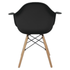 Kit 2 Cadeiras Charles Eames Eiffel Design Wood Com Braços -