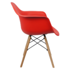 Kit 2 Cadeiras Charles Eames Eiffel Design Wood Com Braços -