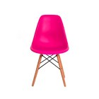 Kit 2 Cadeiras Charles Eames Eiffel Pink Base Madeira Sala Co