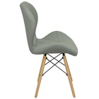 Kit 2 Cadeiras Charles Eames Eiffel Slim Wood Estofada - Cinza