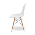 Kit 2 Cadeiras Charles Eames Eiffel Wood Design Branca