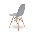 Kit 2 Cadeiras Charles Eames Eiffel Wood Design Jantar Cinza