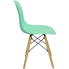 Kit 2 Cadeiras Charles Eames Eiffel Wood Design - Verde Claro
