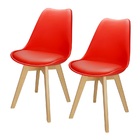 Kit 2 Cadeiras Charles Eames Leda Luisa Saarinen Design Wood
