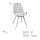 Kit 2 Cadeiras Charles Eames Leda Veludo Luisa Saarinen Estof