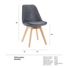 Kit 2 Cadeiras Charles Eames Leda Veludo Luisa Saarinen Estof