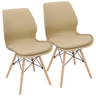 Kit 2 Cadeiras Charles Eames Rubi Sili Eiffel - Bege