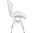 Kit 2 Cadeiras Charles Eames Slim Eiffel Base Metal Cromado -