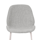 Kit 2 Cadeiras Clara Tecido Fendi Com Base Off White - Rivatti